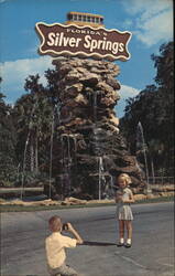 Fountain at Silver Springs Postcard