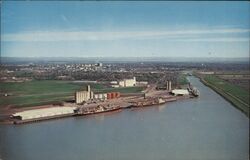 Port of Sacramento Ariel View Postcard