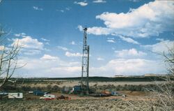 An Oil Well in the four Corners Couty of Arizona, Utah, New Mexico and California Postcard