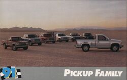 1991 Chevy Pickup Family Postcard