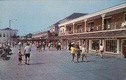 People on Boardwalk Ocean City, MD Postcard Postcard Postcard