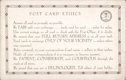 Post Card Ethics Interesting Messages Postcard Postcard Postcard