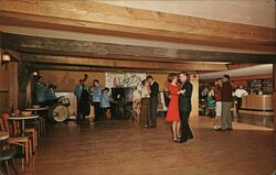 Wedel-Inn interior dance floor and lounge Postcard