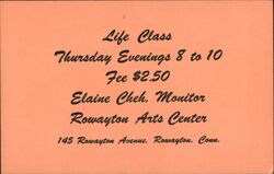 Life Class Advertisement Postcard