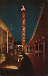 Flamingo Hotel, 4th Street and Farmers Lane Postcard