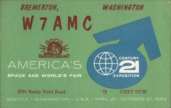 America's Space Age World's Fair Century 21 Exposition Postcard