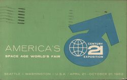 America's Space Age World's Fair Century 21 Exposition Postcard