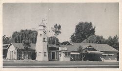 Green Mill Inn and Windmill Postcard