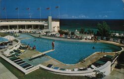 73 Elbow Beach Surf Club Pool Postcard