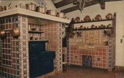 Spanish Style Kitchen of Scotty's Castle Death Valley, CA Postcard Postcard Postcard