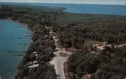 Aerial View Curtis Lake between South and Big Manistique Postcard