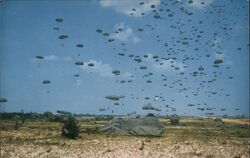 82nd Airborne Division Parachute Jump Fort Bragg, NC T.W. Blackmore Postcard Postcard Postcard