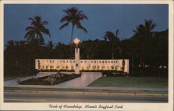 Torch of Friendship Miami's Bayfront Park Florida Postcard Postcard Postcard