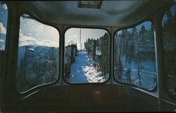 Vail Mountain as seen from inside cablecar Postcard