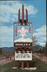 Entrance to Boy Scout World Jamboree 1967 Idaho Boy Scouts Postcard Postcard Postcard