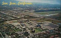 Aerial View of San Jose California Postcard Postcard Postcard