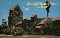 La Torre, San Jose State College California Postcard Postcard Postcard