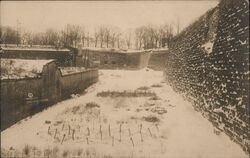 Winter Scene, Military Fort France World War I Postcard Postcard Postcard