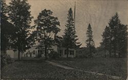 House, Flagpole Postcard