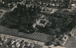 Aerial View of a Large Building Postcard