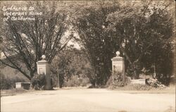 Entrance to Veterans Home Postcard