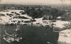 Quarry Swimming Hole with Docks & Diving Board Postcard