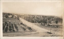 Birds-Eye View, Rural Town Postcard