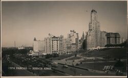 Partial View of Downtown Postcard