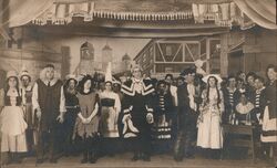 Cast of Theater Performance Postcard