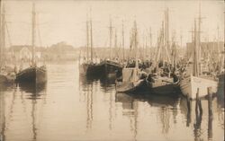 Boats in a Harbor Postcard