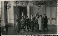 Group Photo Inside Shonbrunn Castle Postcard