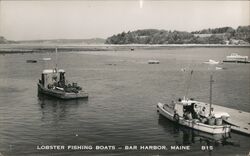 Lobster Fishing Boats Postcard