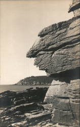 Rock Formation Seal Harbor, ME Ballard Photo Postcard Postcard Postcard