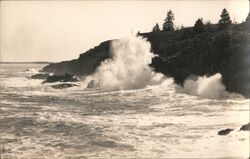 Surf, Sea Cliff Mount Desert, ME Ballard Photo Postcard Postcard Postcard