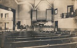 Pipe organ in church Postcard