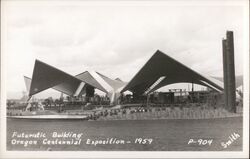 Futuristic Building Oregon Centennial Exposition 1959 Postcard Postcard Postcard