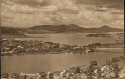 Aerial View of the Town Postcard