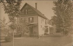 House and Barn Postcard