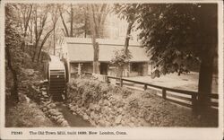 The Old Town Mill - Built 1650 New London, CT Postcard Postcard Postcard