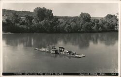 Ferry Crossing the White River - Calico Rock, Ark. - 344 Postcard