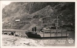 Boulder Dam Ferry Across the Colorado, Kingman, Ariz. - Las Vegas, Nevada Highway U.S. 66 Postcard