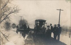 Flooded Dirt Road Sparland, IL Postcard Postcard Postcard