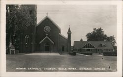 Roman Catholic Church, Belle River Ontario Canada Postcard Postcard Postcard