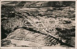 Aerial View of Town Postcard