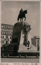 San Martin Monument Lima, Peru Postcard Postcard Postcard