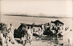 Ferry Crossing Naktong-Gang River Korea Postcard Postcard Postcard