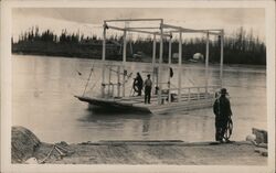 Ferry Crossing a Lake Ferries Postcard Postcard Postcard