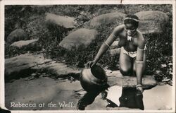 Rebecca at the Well. Cape Town, South Africa Postcard Postcard Postcard