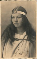 Woman with metal headband Postcard