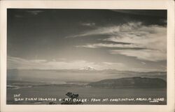 San Juan Islands & Mt. Baker - From Mt. Constitution, Orcas Is., Wash Orcas Island, WA Postcard Postcard Postcard